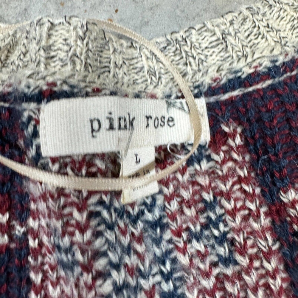 Pink Rose Multicolor Patterned Sweater - Picture 3 of 9
